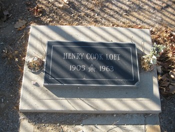 Loft, Henry Cook gravesite