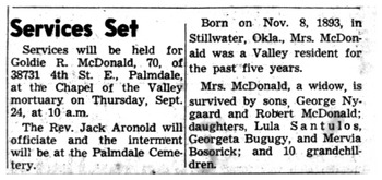 McDonald, Golda Ray ('Goldie') obituary