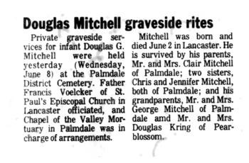 Mitchell, Douglas G. obituary
