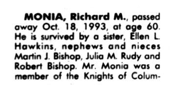 Monia, Richard Martin obituary