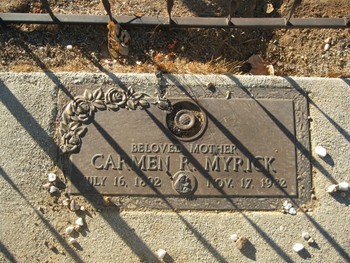 Myrick, Carmen gravesite
