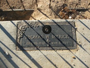 Myrick, Thomas Woodrow gravesite