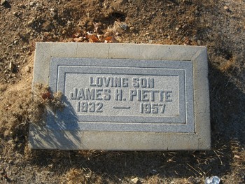 Piette, James Harrison gravesite