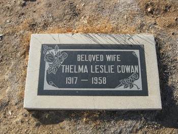 Cowan, Thelma gravesite