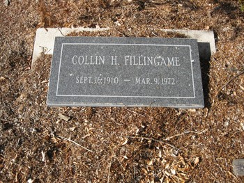 Fillingame,   Collin Hall gravesite