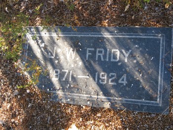 Fridy,   John William gravesite