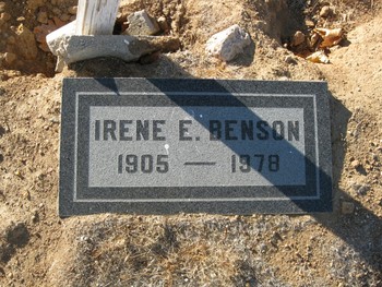 Benson, Irene Elberta gravesite