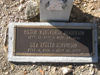 Henderson, Lila Evelyn gravesite
