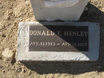 Henley, Donald Edwin gravesite