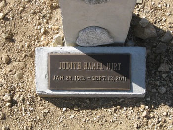 Hirt, Judith Hamel gravesite